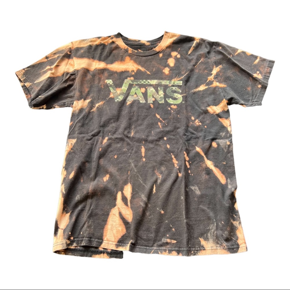 Repurposed bleached tee Vans